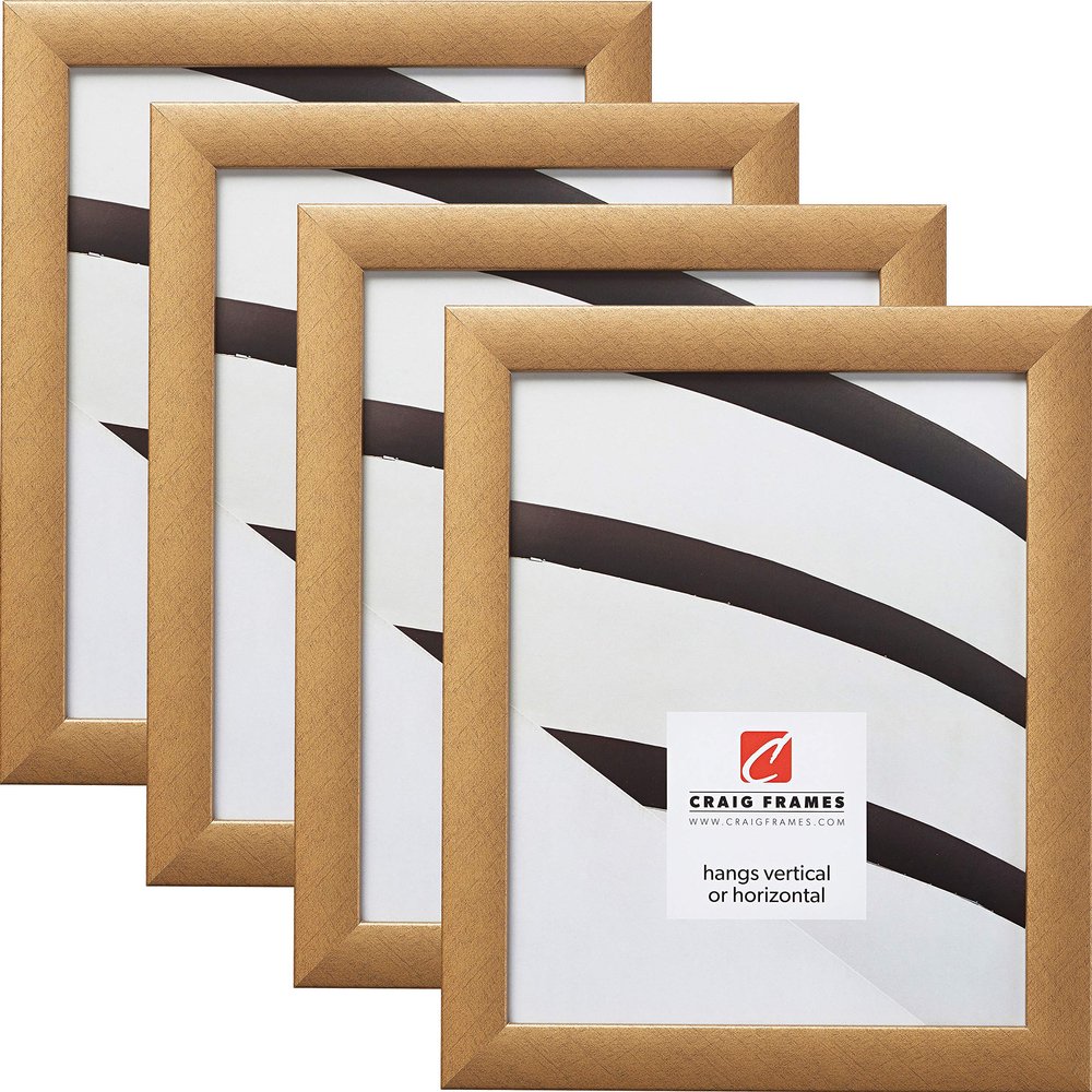 Craig Frames 23247006 12 x 12 Inch Picture Frame, Distressed Gold, Set of 4