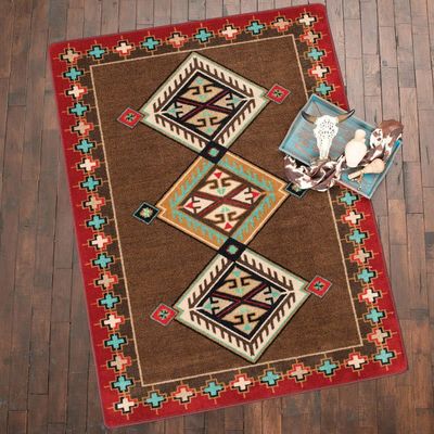 BLACK FOREST DECOR Desert Diamonds Chocolate Rug - 8 Ft. Round
