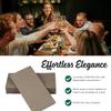 SimuLinen Pewter Linen Feel Disposable Dinner Napkins - Cloth-Like, Kosher Single-Use, Soft, Absorbent, for Parties and Weddings, 16"x16", Box of 50 view 3