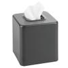 mDesign Metal Square Tissue Box Cover, Modern Facial Paper Holder - Accessories for Bathroom Vanity Countertop, Bedroom Dresser, Night Stand, Desk, Office, End Table - Unity Collection - Graphite Gray view 1