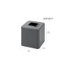 mDesign Metal Square Tissue Box Cover, Modern Facial Paper Holder - Accessories for Bathroom Vanity Countertop, Bedroom Dresser, Night Stand, Desk, Office, End Table - Unity Collection - Graphite Gray view 3