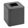 mDesign Metal Square Tissue Box Cover, Modern Facial Paper Holder - Accessories for Bathroom Vanity Countertop, Bedroom Dresser, Night Stand, Desk, Office, End Table - Unity Collection - Graphite Gray view 4