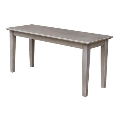 International Concepts Shaker Styled Bench, Washed Gray Taupe
