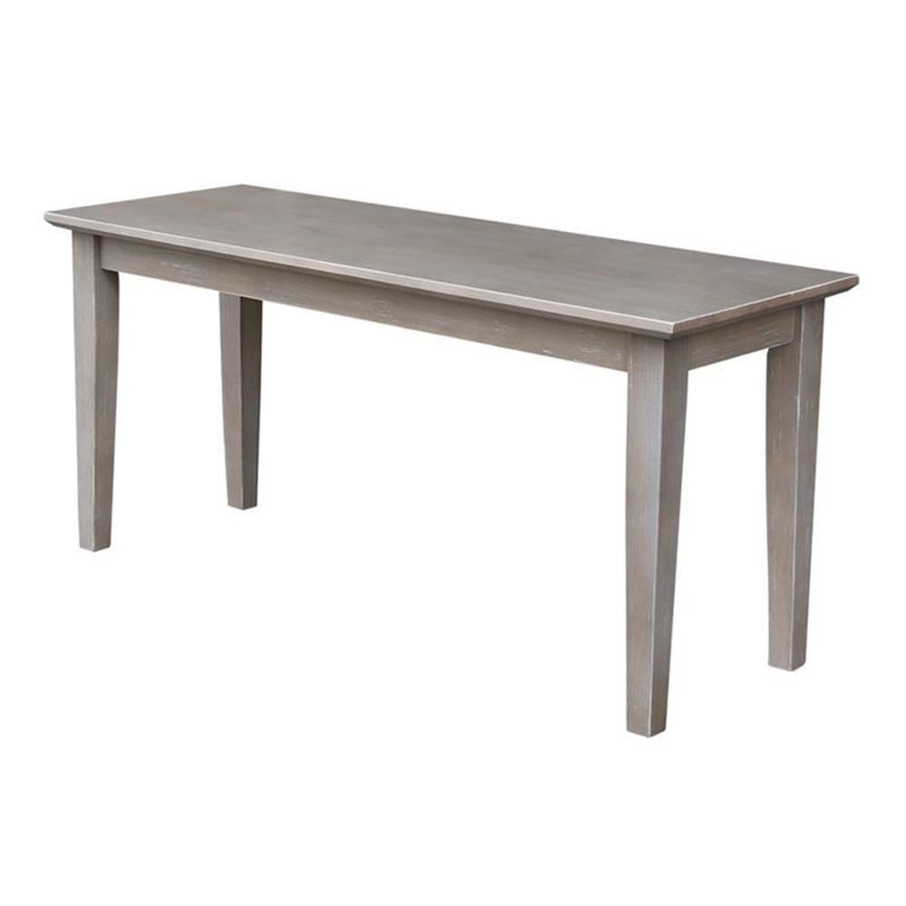 International Concepts Shaker Styled Bench, Washed Gray Taupe