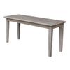 International Concepts Shaker Styled Bench, Washed Gray Taupe view 1