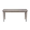 International Concepts Shaker Styled Bench, Washed Gray Taupe view 3