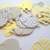 50 Pieces Yellow and Gray Elephant Cut Outs  2 Inch Baby Shower Table Scatter Decorations for Boys or Girls, Party Dcor and DIY Crafts Gender Neutral view 3