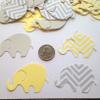 50 Pieces Yellow and Gray Elephant Cut Outs  2 Inch Baby Shower Table Scatter Decorations for Boys or Girls, Party Dcor and DIY Crafts Gender Neutral view 4