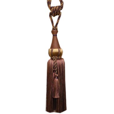 1 Pair Tassels Curtain Tiebacks Curtain Buckle Curtain Bandage Curtain Tiebacks Rope (Dark Coffee)