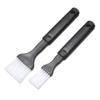 Hometeq 2 Pack - Nylon Bristle Black Pastry Brush Plastic Grip for Basting, Baking, Cooking Food Brush view 1
