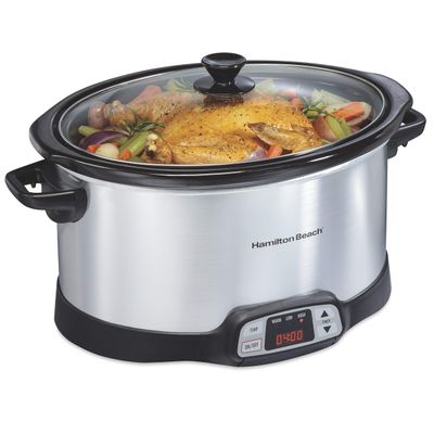 Hamilton Beach 8 Quart Programmable Countdown Slow Cooker (33480) (Renewed)