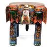 Eurasia Natural Wood with Stone Home Decor Antique Stool Elephant Shape Decorative Baby Sitter Stool 8" view 1