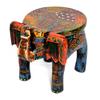 Eurasia Natural Wood with Stone Home Decor Antique Stool Elephant Shape Decorative Baby Sitter Stool 8" view 2