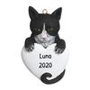 3D Tuxedo Cat Ornament Personalized Tuxedo Cat Ornaments for Christmas Tree 2025 - Personalized Pet Ornament Pet Christmas Ornaments Heart Unique Xmas Gifts for Kitten & Kitty Lovers Memorial Keepsake view 1
