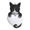 3D Tuxedo Cat Ornament Personalized Tuxedo Cat Ornaments for Christmas Tree 2025 - Personalized Pet Ornament Pet Christmas Ornaments Heart Unique Xmas Gifts for Kitten & Kitty Lovers Memorial Keepsake view 2