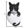 3D Tuxedo Cat Ornament Personalized Tuxedo Cat Ornaments for Christmas Tree 2025 - Personalized Pet Ornament Pet Christmas Ornaments Heart Unique Xmas Gifts for Kitten & Kitty Lovers Memorial Keepsake view 3