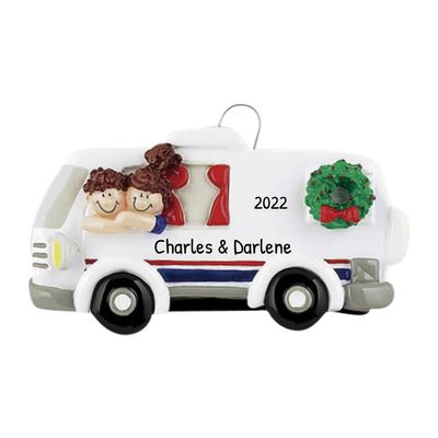 3D Personalized Our First Christmas Ornament 2025 Travel RV Couple Ornaments in Camper Couples Ornament 2025 Family of 2 Road Trip Unique for a Couple Ornaments Couples Unique Gifts