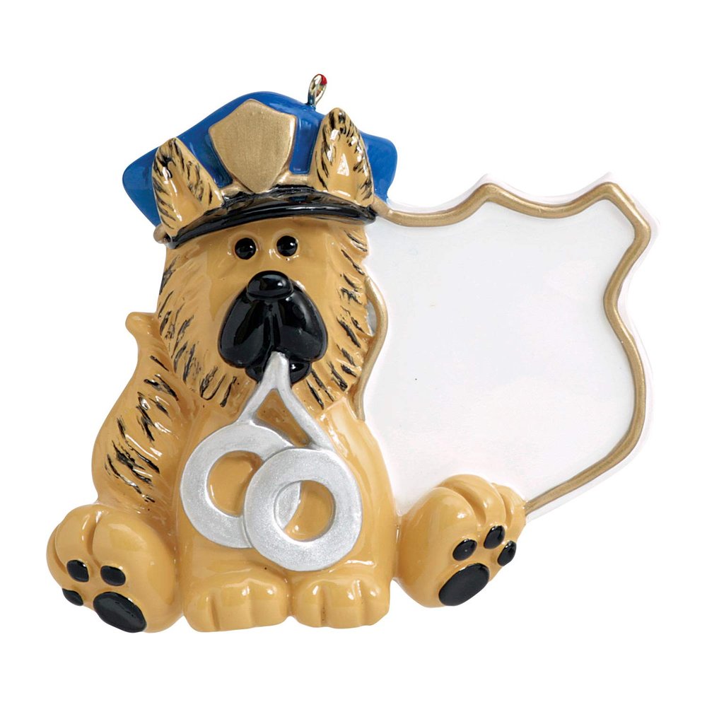 3D Brown Police Dog Christmas Ornament 2025 - Personalized K9 Ornaments for Christmas Tree - Custom Dog Ornaments for Xmas Tree - Unique Xmas Gifts for Dogs - Gifts for Pet Lovers & Pets