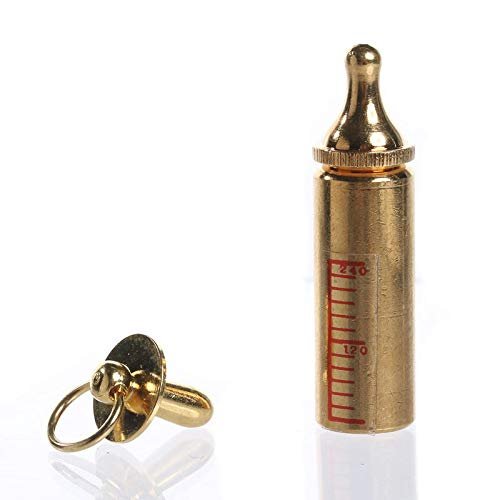 Factory Direct Craft Miniature Brass Baby Bottle and Pacifier | 6 Pieces