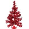 Factory Direct Craft Retro Red Tinsel Christmas Tree | 6 Pieces view 1