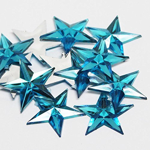 Factory Direct Craft Turquoise Flat Back Star Rhinestones | 24 Packages