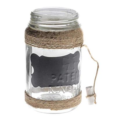 Factory Direct Craft Rustic Chalkboard Twine Mason Jar | 2 Pieces