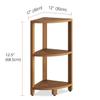 AquaTeak Kai-Petite Teak Corner Shower Storage Stand view 3