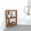 AquaTeak Kai-Petite Teak Corner Shower Storage Stand view 4