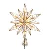 Kurt Adler 10-Light 12-Point Capiz Star and Center Gem Treetop view 1