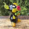 Yellow Glass Pig Figurine  Hand-Blown Murano-Style Miniature  Collectible Piggy Ornament for Shelf or Desk  Gift for Animal Lovers & Home Dcor view 2