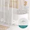 AmazerBath Heavy Duty Shower Curtain Liner 12 Gauge, 72 x 78 Inches Clear Shower Curtain Liner with 3 Clear Stones and 12 Grommet Holes, Weighted Plastic Shower Liner view 4