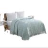 Beatrice Home Fashions Medallion Chenille Bedspread, Queen, Blue view 1