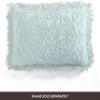 Beatrice Home Fashions Medallion Chenille Bedspread, Queen, Blue view 4