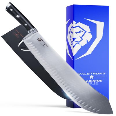 Dalstrong Bull Nose Butcher Knife - 14 inch - Gladiator Series Elite - High Carbon Premium German Steel - Black G10 Handle - Meat BBQ Knife - Sheath Included - NSF Certified