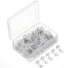 Akstore 100 Pcs Bed Skirt Pins Clear Heads Twist Pins for Upholstery, Slipcovers and Bedskirts, Bedskirt Pins (100PCS) view 4