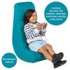 Factory Direct Partners 10489 Soft Ergonomic Horizontal Soft Video Rocker- Great for Reading, Gaming, Meditating, or TV for Kids Teens and Adults - Teal view 4