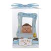 Mega Favors Keepsake Figurine 12 pcs Baby Boy Holding Blue Picture Frame | Awesome Decorations or Party Favors | for Pregnancy Announcements, Gender Reveals, Birthday and Special Celebrations view 1