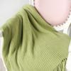 49"x78" Summer Fall Spring Fringe Blanket Throw Light Green Home Decorative Cozy Throw Blanket Office Couch Sofa Bed Beach Travel Throw Her Gift view 1