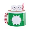 3D Personalized Our First Christmas Ornament 2025 Hot Chocolate Couple Ornaments Marshmallow Couples Ornament 2025 Family of 2 Mug of Cocoa for a Couple Ornaments Couples Unique Gifts view 1