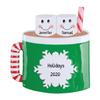 3D Personalized Our First Christmas Ornament 2025 Hot Chocolate Couple Ornaments Marshmallow Couples Ornament 2025 Family of 2 Mug of Cocoa for a Couple Ornaments Couples Unique Gifts view 2