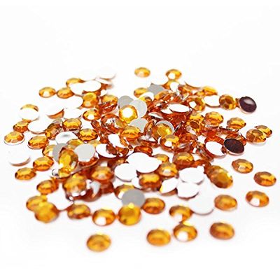 Factory Direct Craft Gold Flat Back Faceted Round Rhinestones | Approx. 4200 Pieces