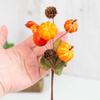 Factory Direct Craft Set of 6 Artificial Pumpkin Gourd and Pine Cone Picks for Fall and Autumn Decorating | Size: 6" view 4