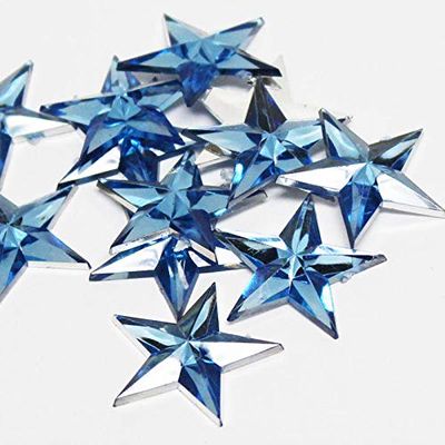 Factory Direct Craft Blue Flat Back Star Rhinestones | 24 Packages