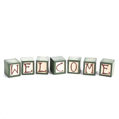 Factory Direct Craft Welcome Wood Blocks | 14 Pieces