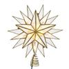 Kurt Adler 10-Light Gold Capiz Star Treetop view 1