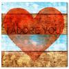 The Oliver Gal Artist Co. Typography and Quotes Wall Art Canvas Prints 'I Adore You' Home Dcor, 12" x 12", Red, Blue view 1