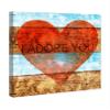 The Oliver Gal Artist Co. Typography and Quotes Wall Art Canvas Prints 'I Adore You' Home Dcor, 12" x 12", Red, Blue view 2
