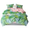 AUNMAS Breathable Bedding Set Leaves Printing Pillowcase Flat Sheet Bedspread for Home Bedroom(1#) view 1