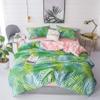 AUNMAS Breathable Bedding Set Leaves Printing Pillowcase Flat Sheet Bedspread for Home Bedroom(1#) view 2