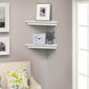 AHDECOR White Corner Shelves, Stylish Wall Mounted Corner Shelf for Space-Saving Storage in Living Room, Bedroom, and Office, Set of 2 view 2